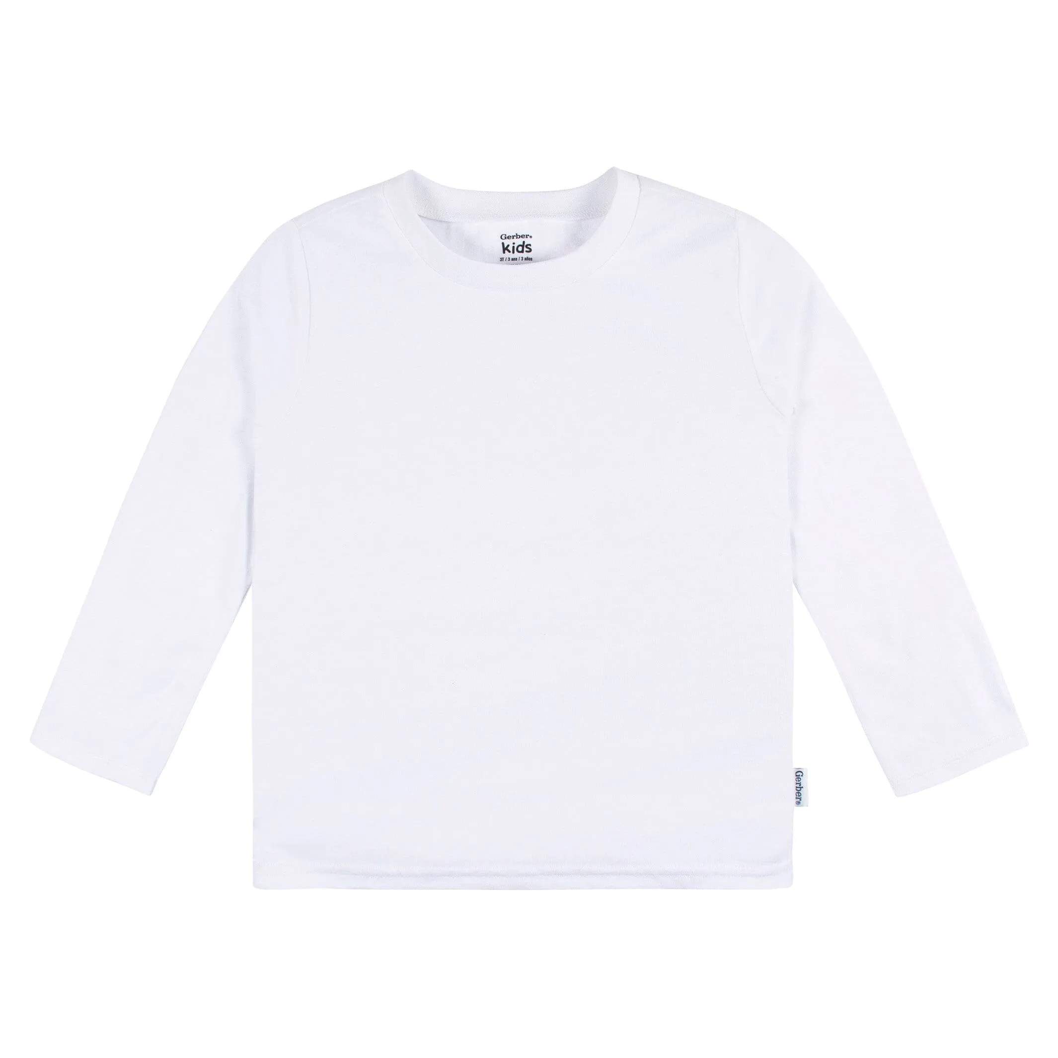 5-Pack Baby & Toddler White Long Sleeve Tees