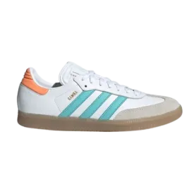 Adidas Men's Samba Inter Miami CF Indoor Soccer Shoes - White / Easy Mint / Gum