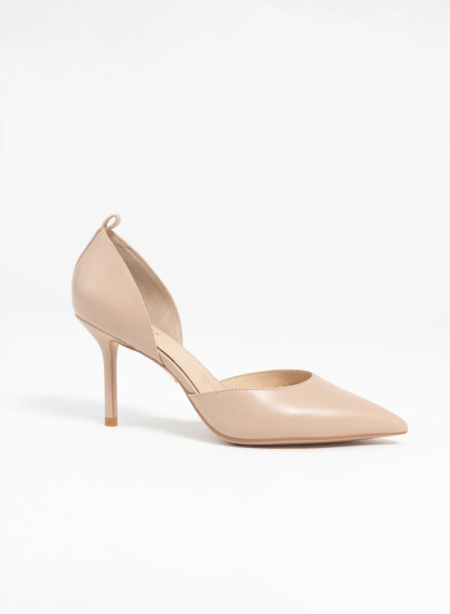 Adorné nude flower Strap and basic leather strap - One shoe, two strap options.