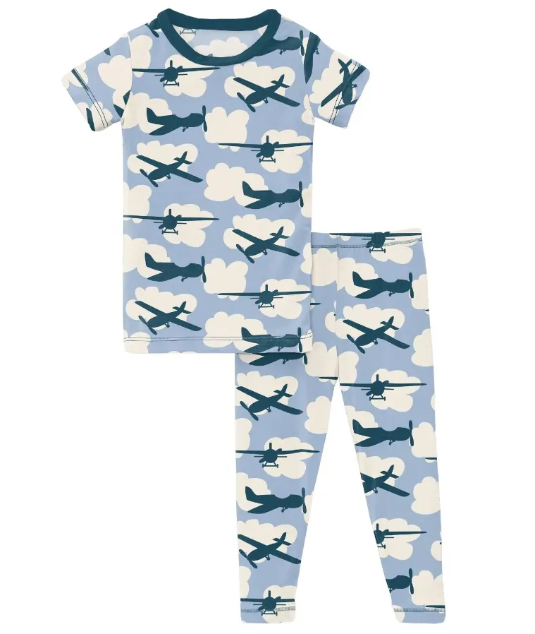 Airplanes Short Sleeve Pajama Set