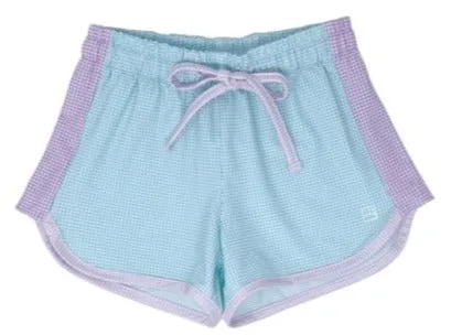 Annie Short - Mint Mini Gingham With Lavender and Pink