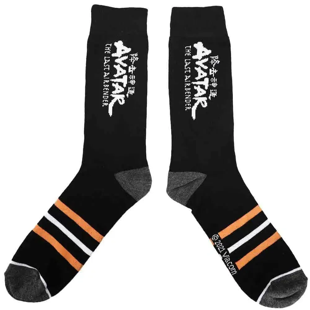 Avatar: The Last Airbender - Aang & Bending Symbols Crew Socks (5 Pairs) - Bioworld