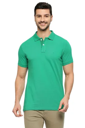 Basics Muscle Fit Cotton Solid Polo T-shirts