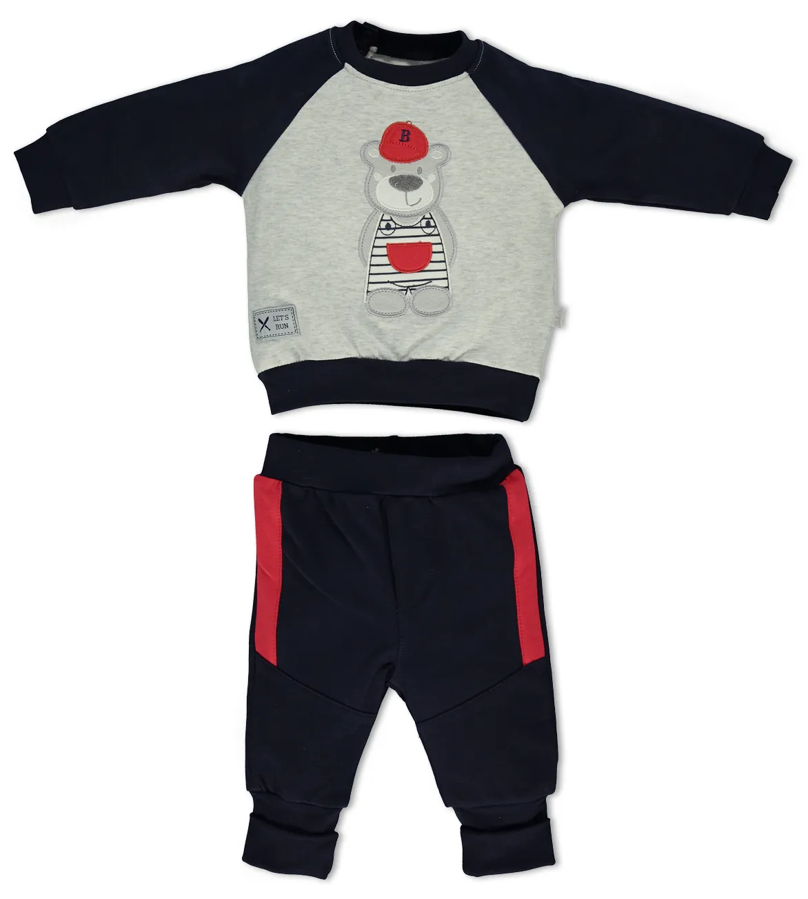 Bebetto Appliqué Sweatshirt & Jogger Set Bear (3-18mths)