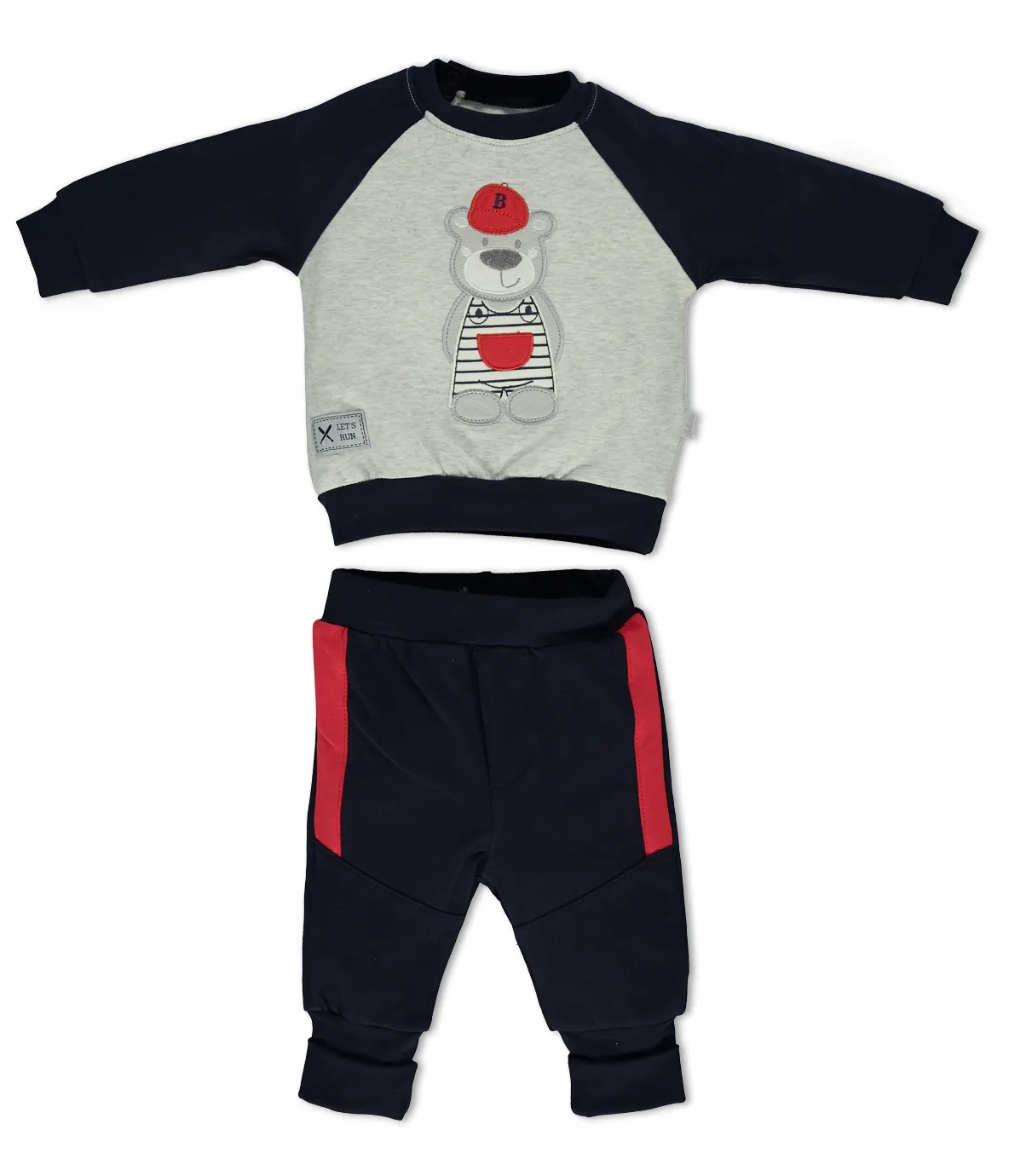 Bebetto Appliqué Sweatshirt & Jogger Set Bear (3-18mths)