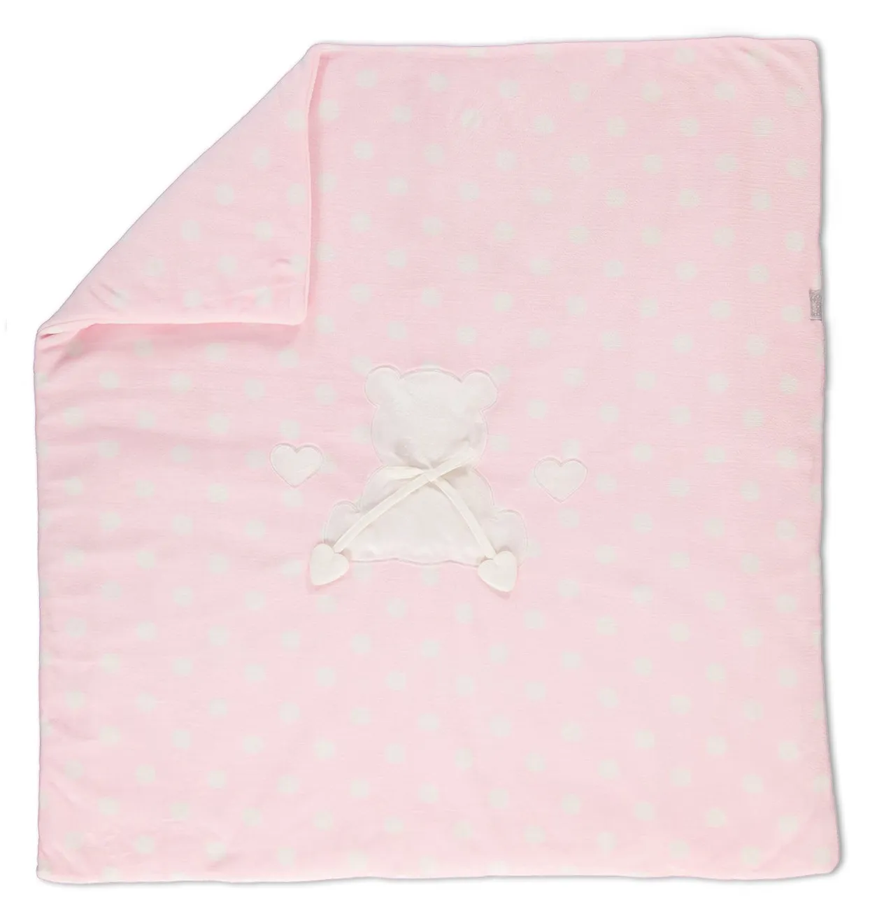 Bebetto Velour Baby Blanket Pink Bear