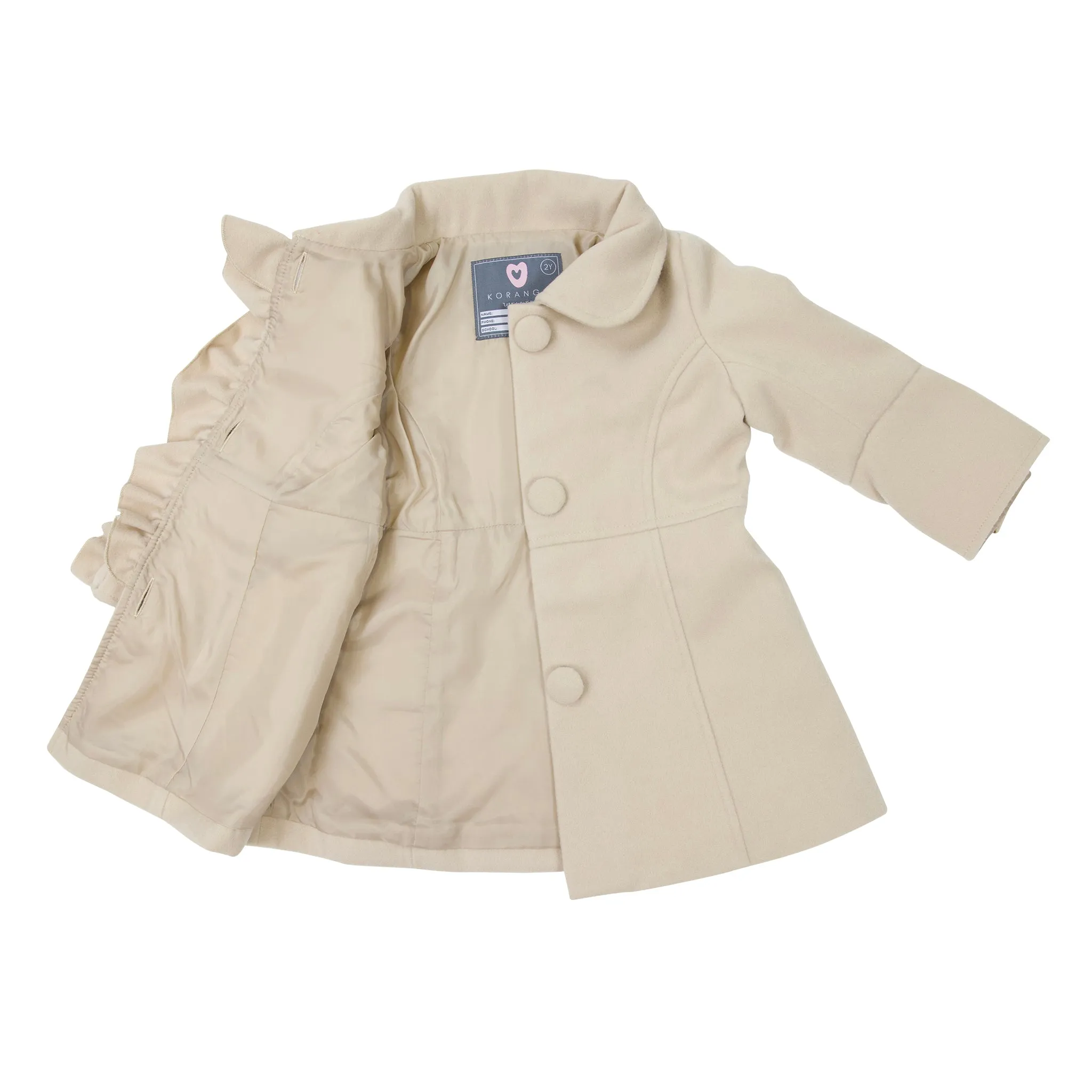 Beige Frill Overcoat