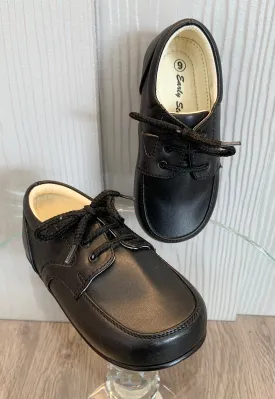 Black lace up leather shoes