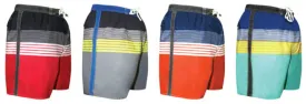 boy's multi color striped swim trunks - sizes 8-18 Case of 48