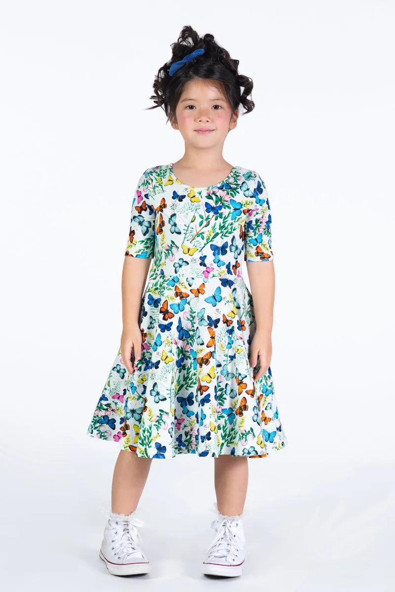 Butterflies Mabel Waisted Dress