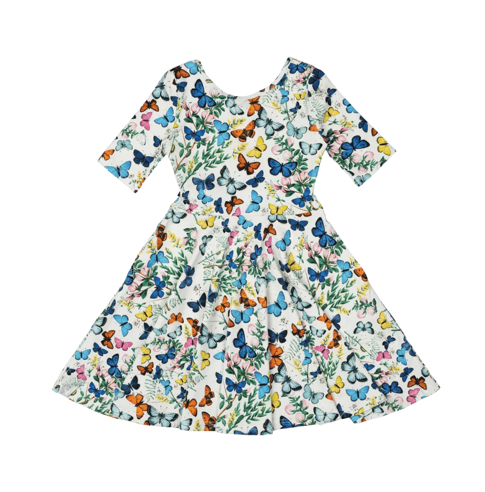 Butterflies Mabel Waisted Dress