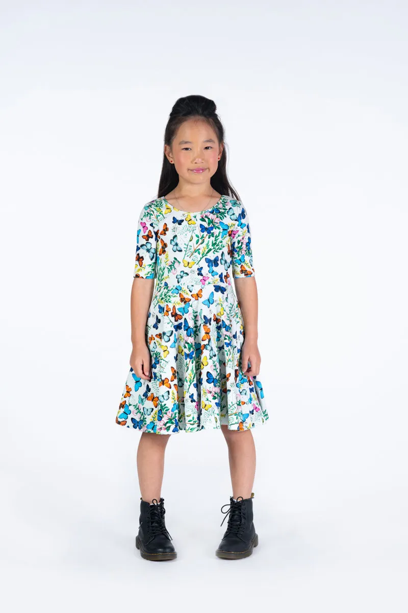 Butterflies Mabel Waisted Dress