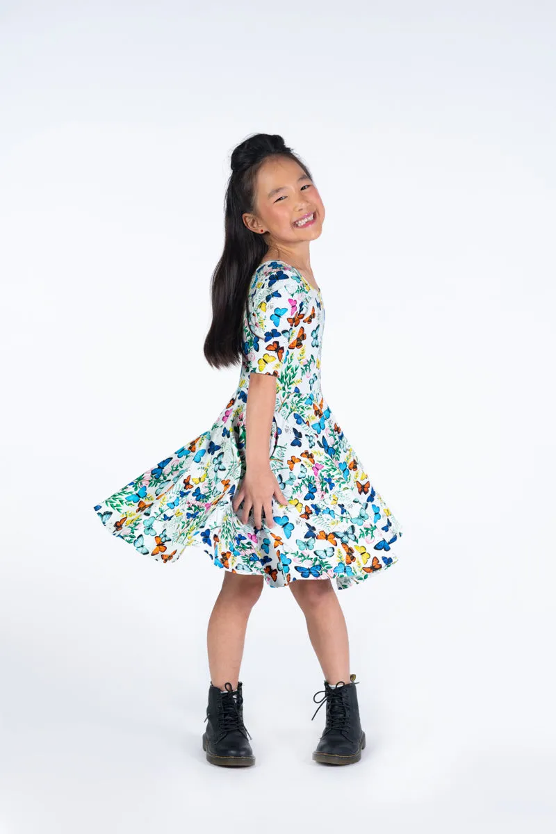 Butterflies Mabel Waisted Dress