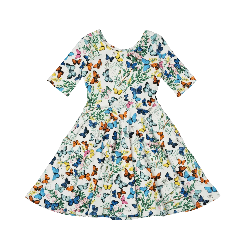 Butterflies Mabel Waisted Dress