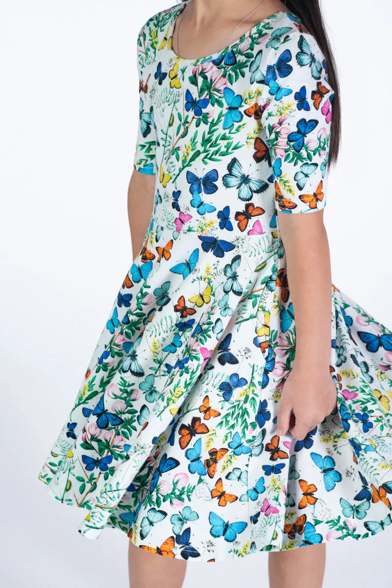 Butterflies Mabel Waisted Dress