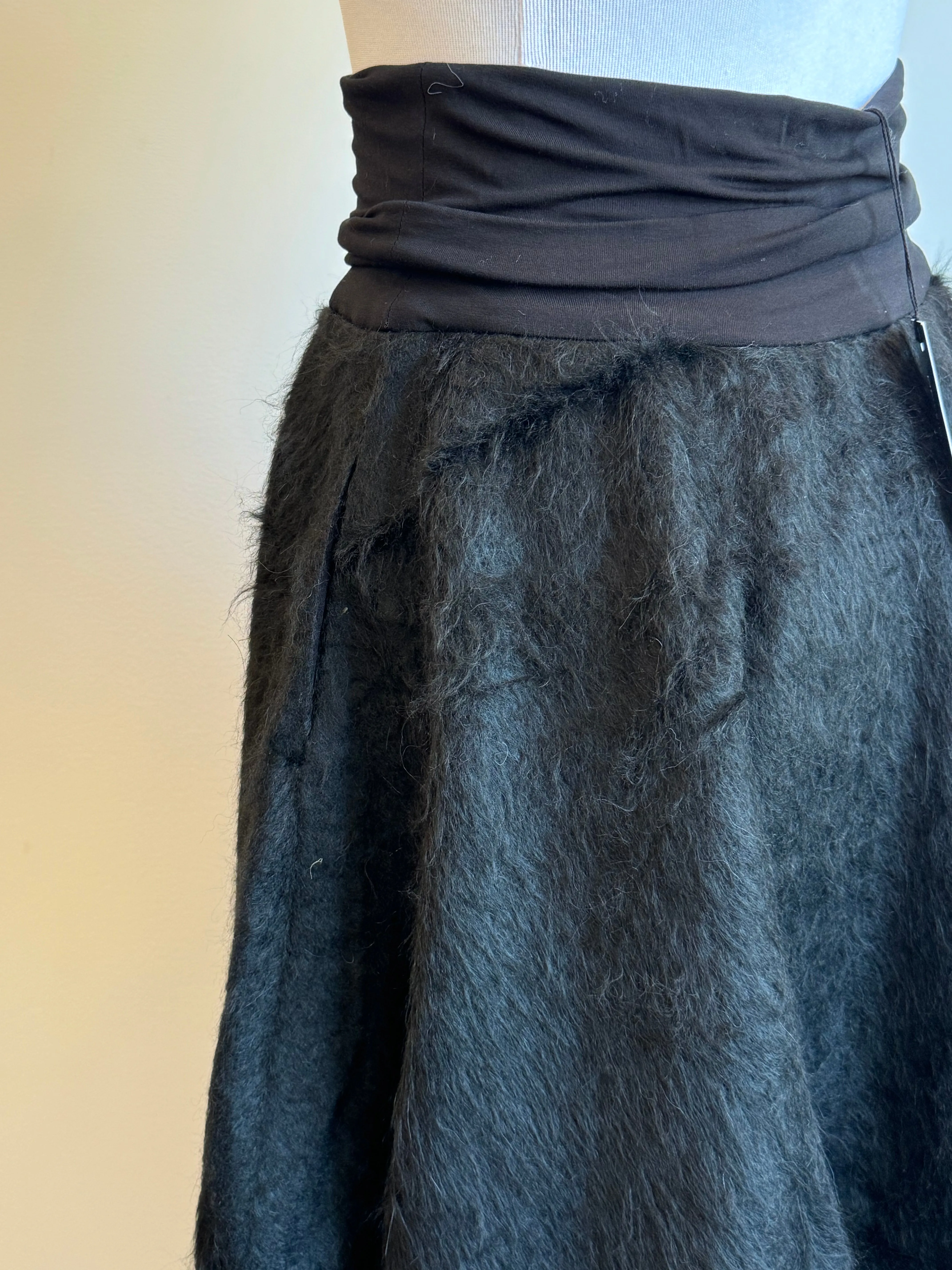 Charcoal Balloon Skirt in Soft Jersey