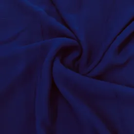 Classic Indigo Blue Solid Georgette Fabric