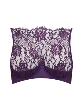 Coco de Mer Hera High Neck Balconette Bra in Violet