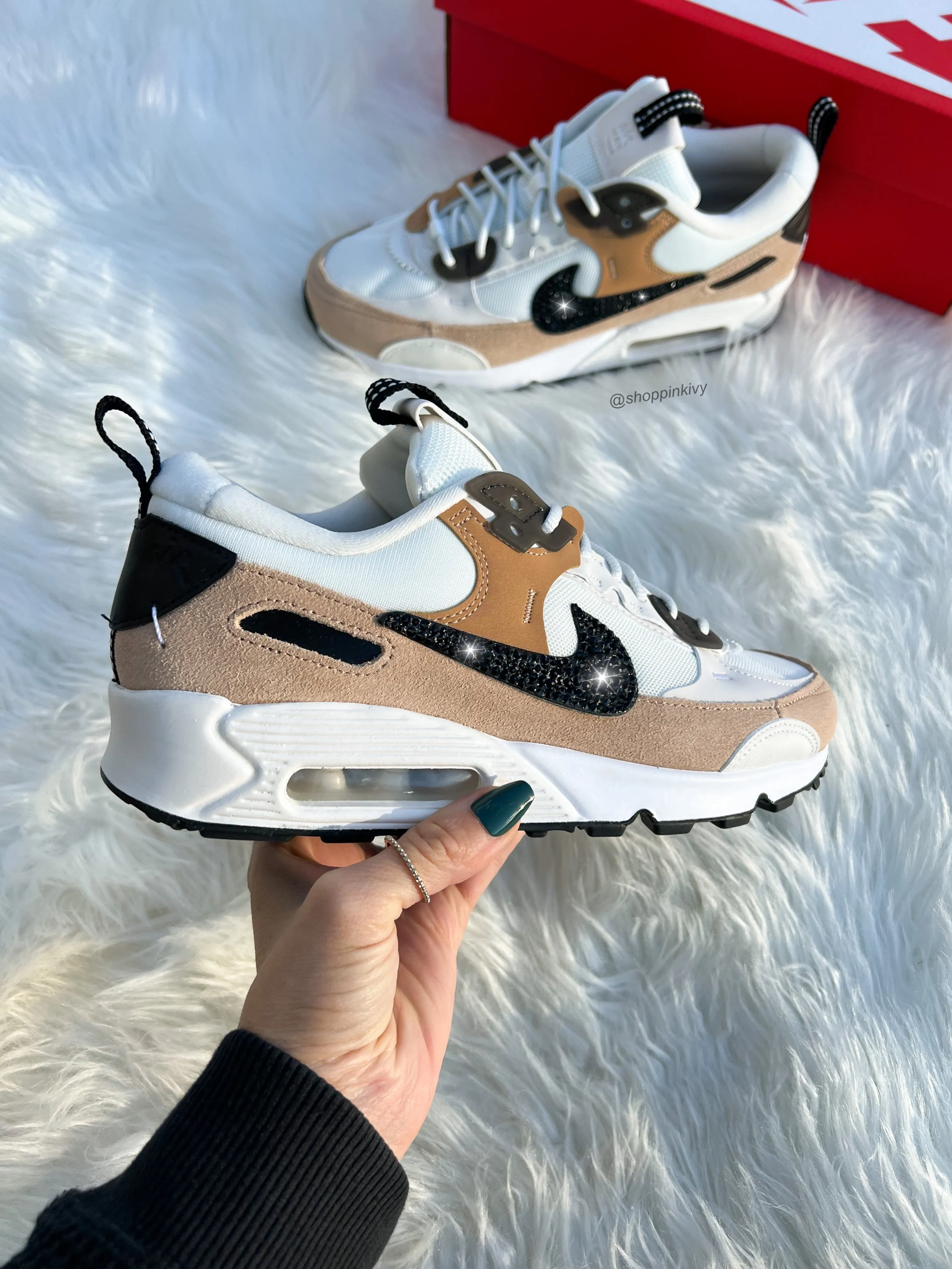 Copper Swarovski Nike Women Air Max 90 Futura