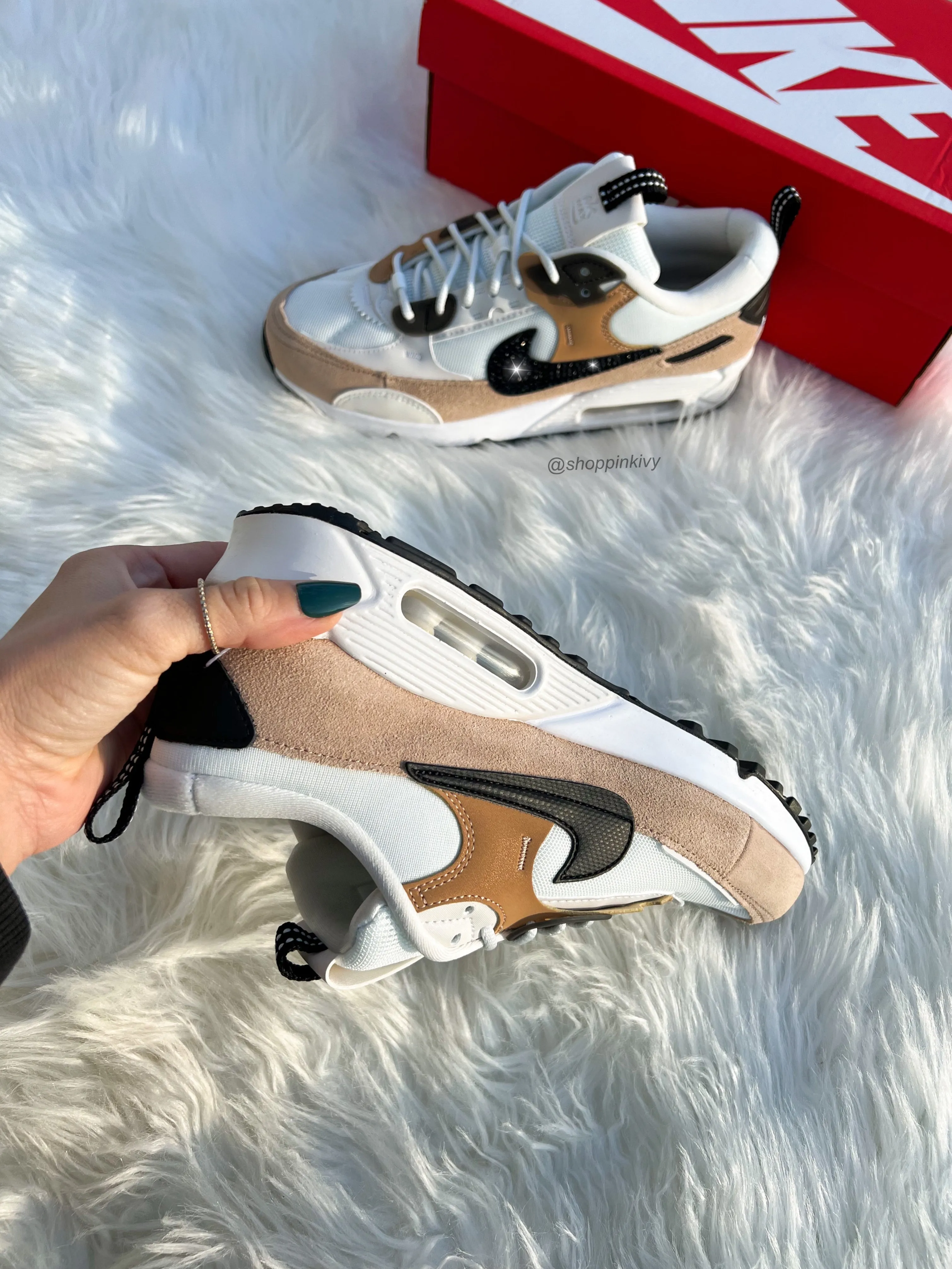 Copper Swarovski Nike Women Air Max 90 Futura