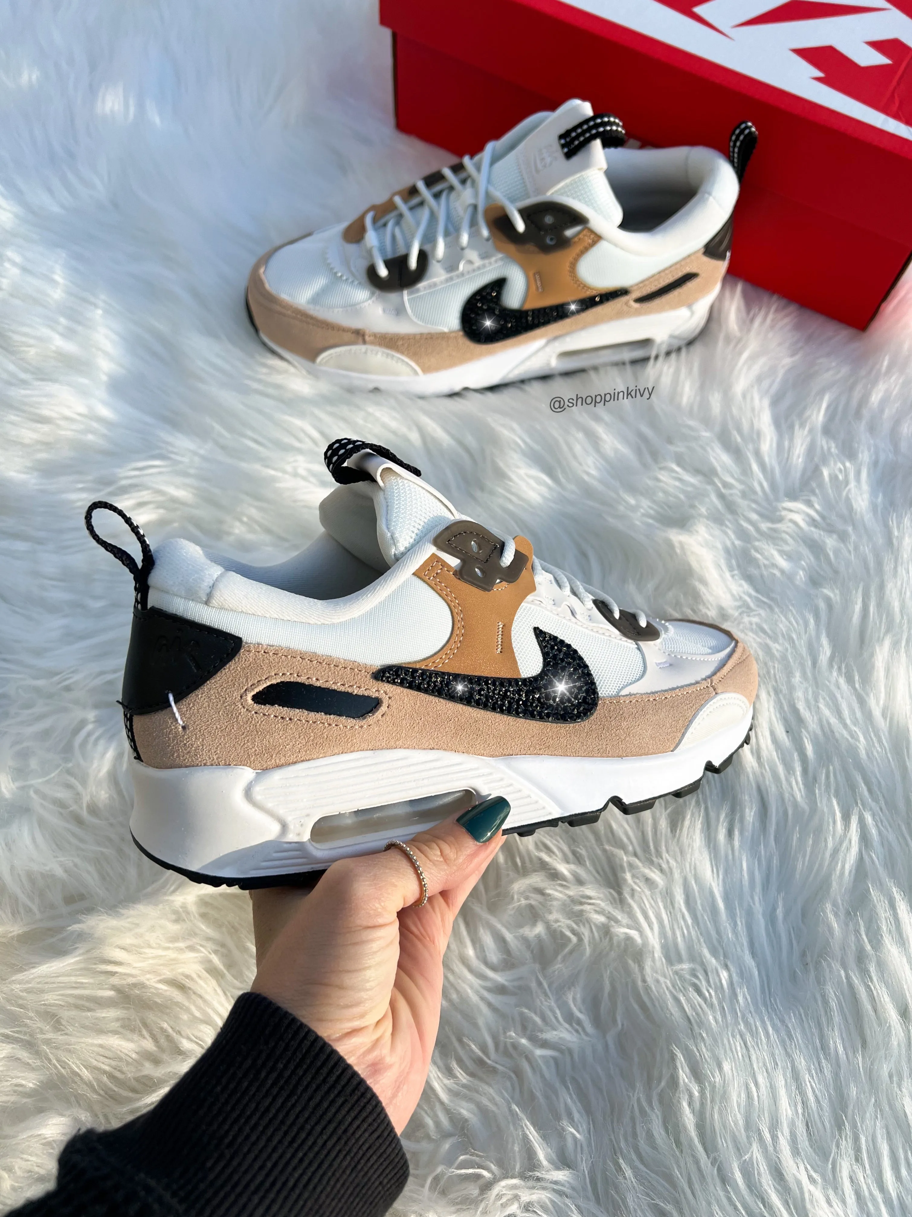 Copper Swarovski Nike Women Air Max 90 Futura