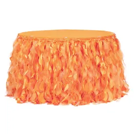 Curly Willow 14ft Table Skirt - Orange