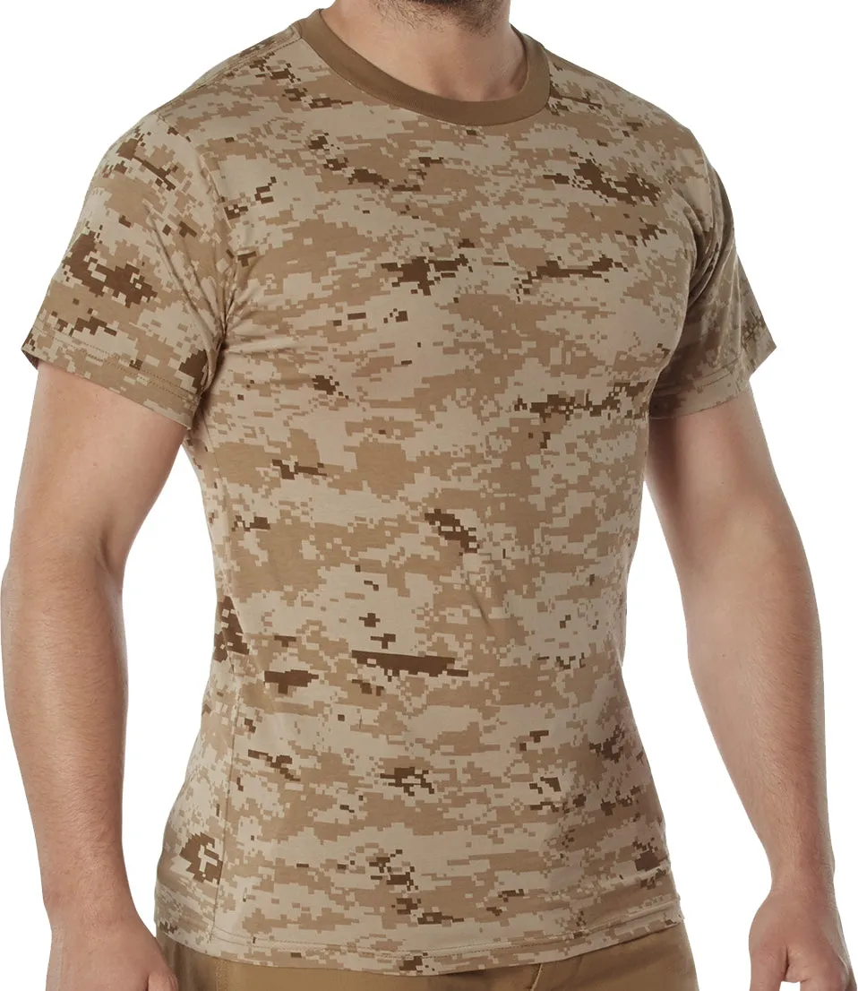 Desert Digital Camo - 100% Cotton Camo T-Shirt – Standard Fit Camouflage Shirt