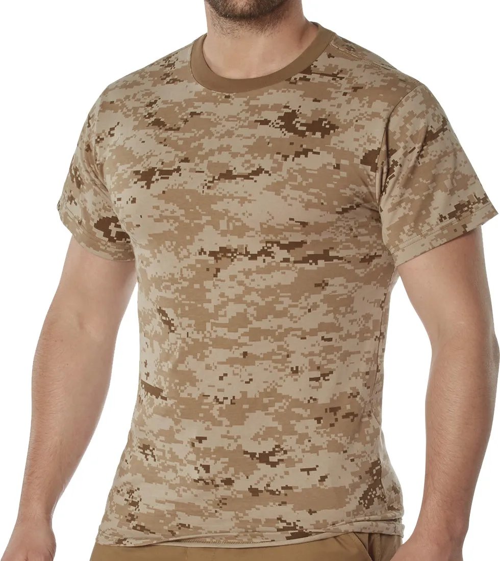 Desert Digital Camo - 100% Cotton Camo T-Shirt – Standard Fit Camouflage Shirt