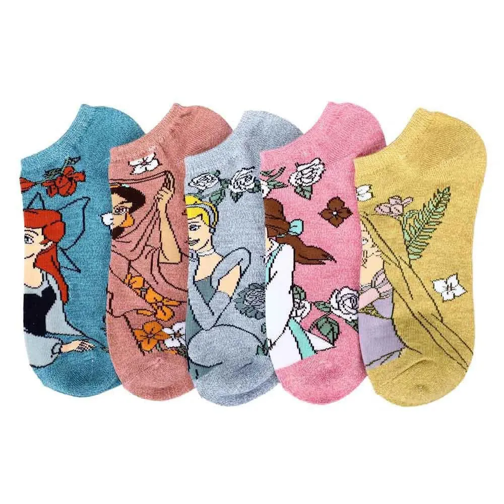 Disney - Princess Floral Ankle Socks (5 Pairs) - Bioworld