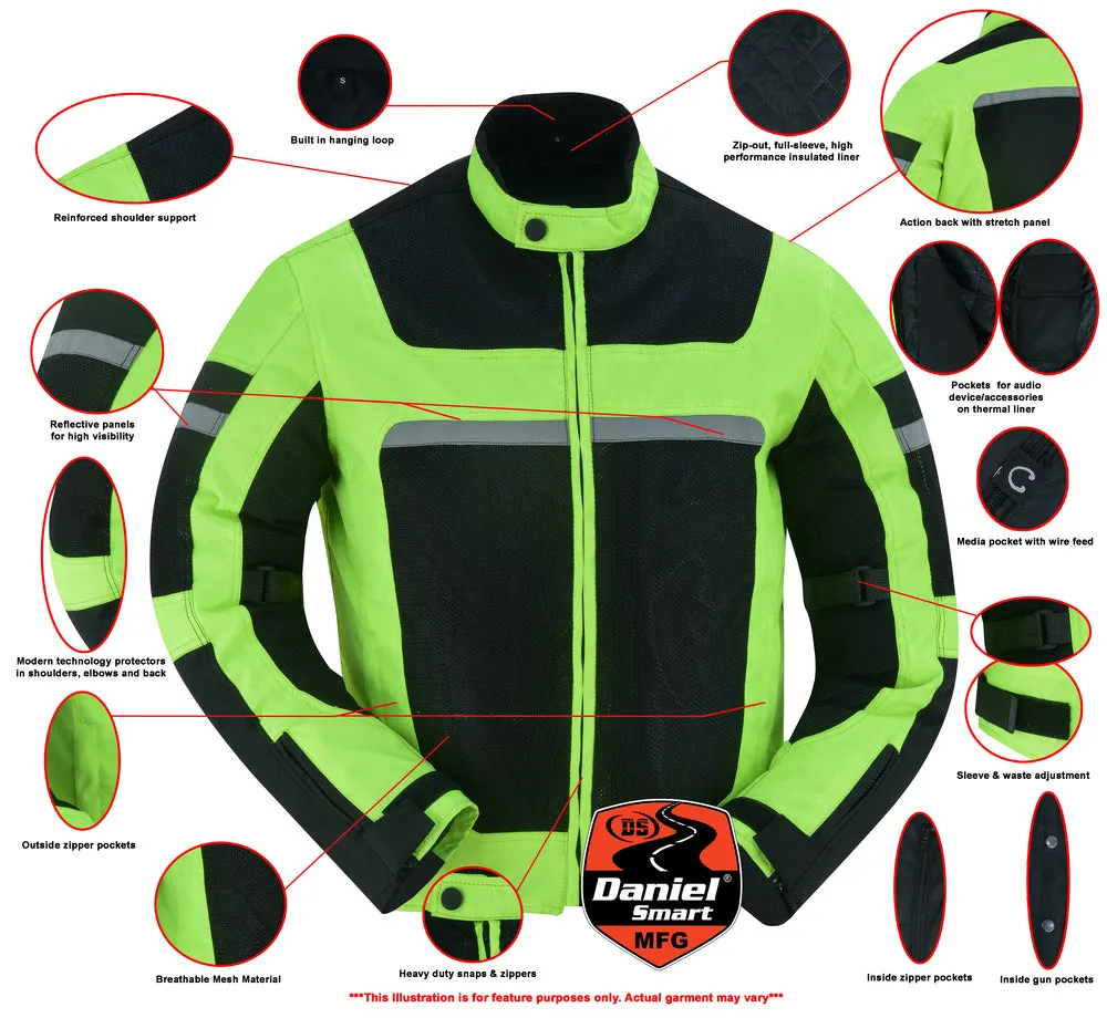 DS763 Men's Racer Mesh Jacket - High Vis