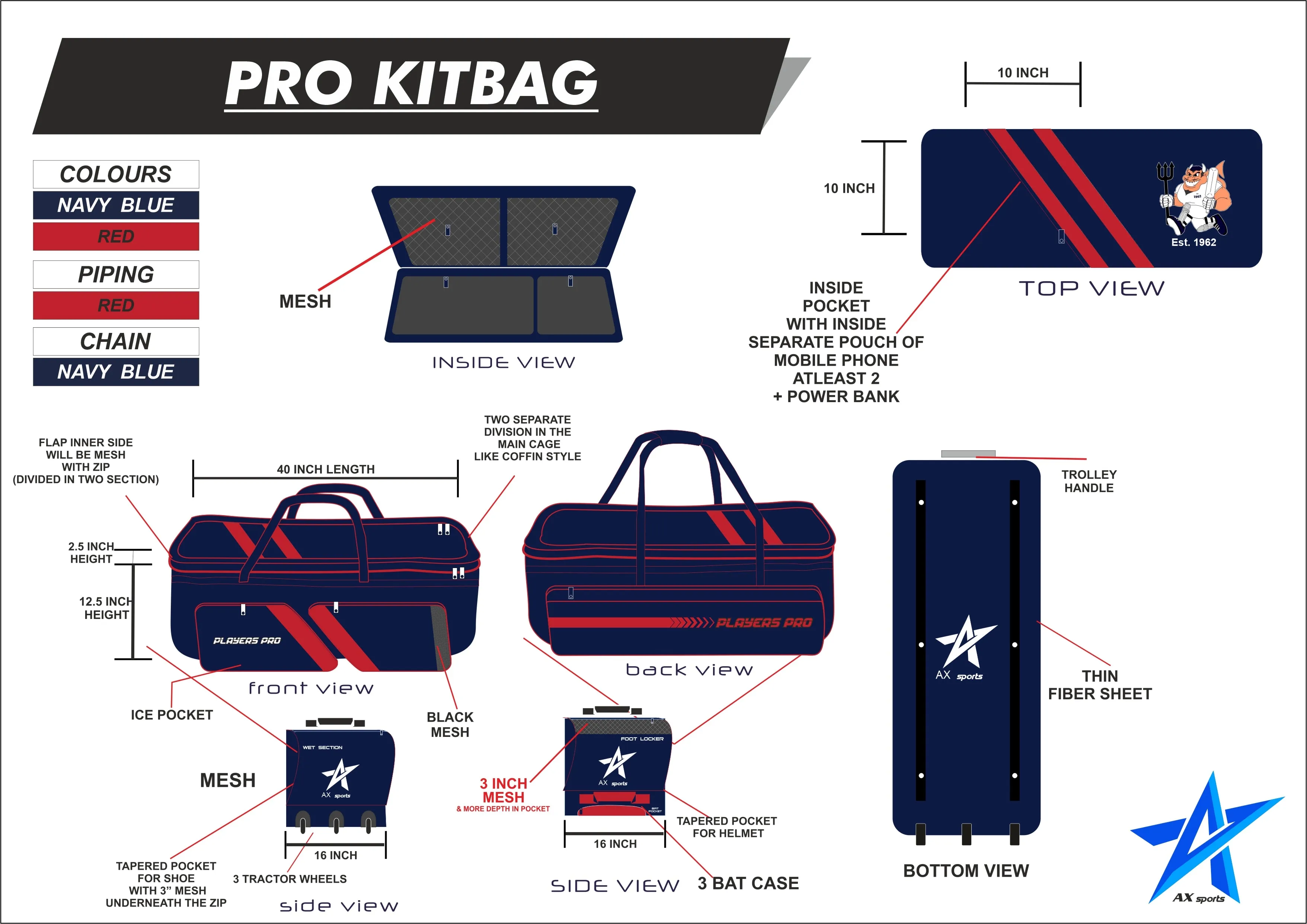 Eastern Park CC Pro Kitbag