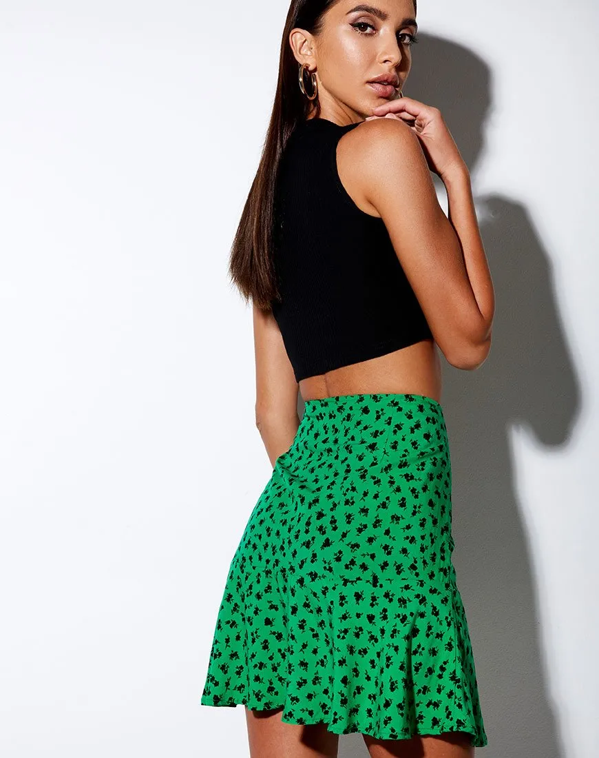 Gaelle Skirt in Dainty Daisy Green