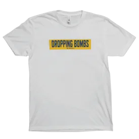 HB Lifestyle Active Wear Men's T-Shirt: Dropping Bombs for Hot Mom's (White)