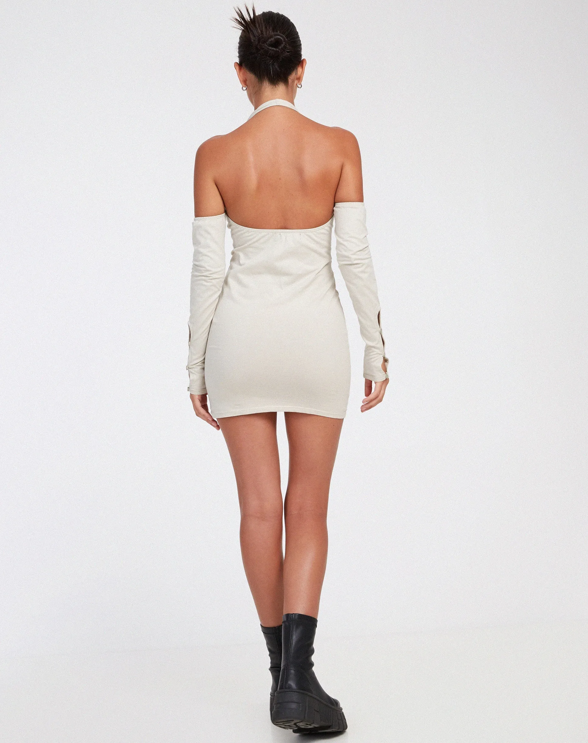 Hojay Mini Dress in Coconut Milk