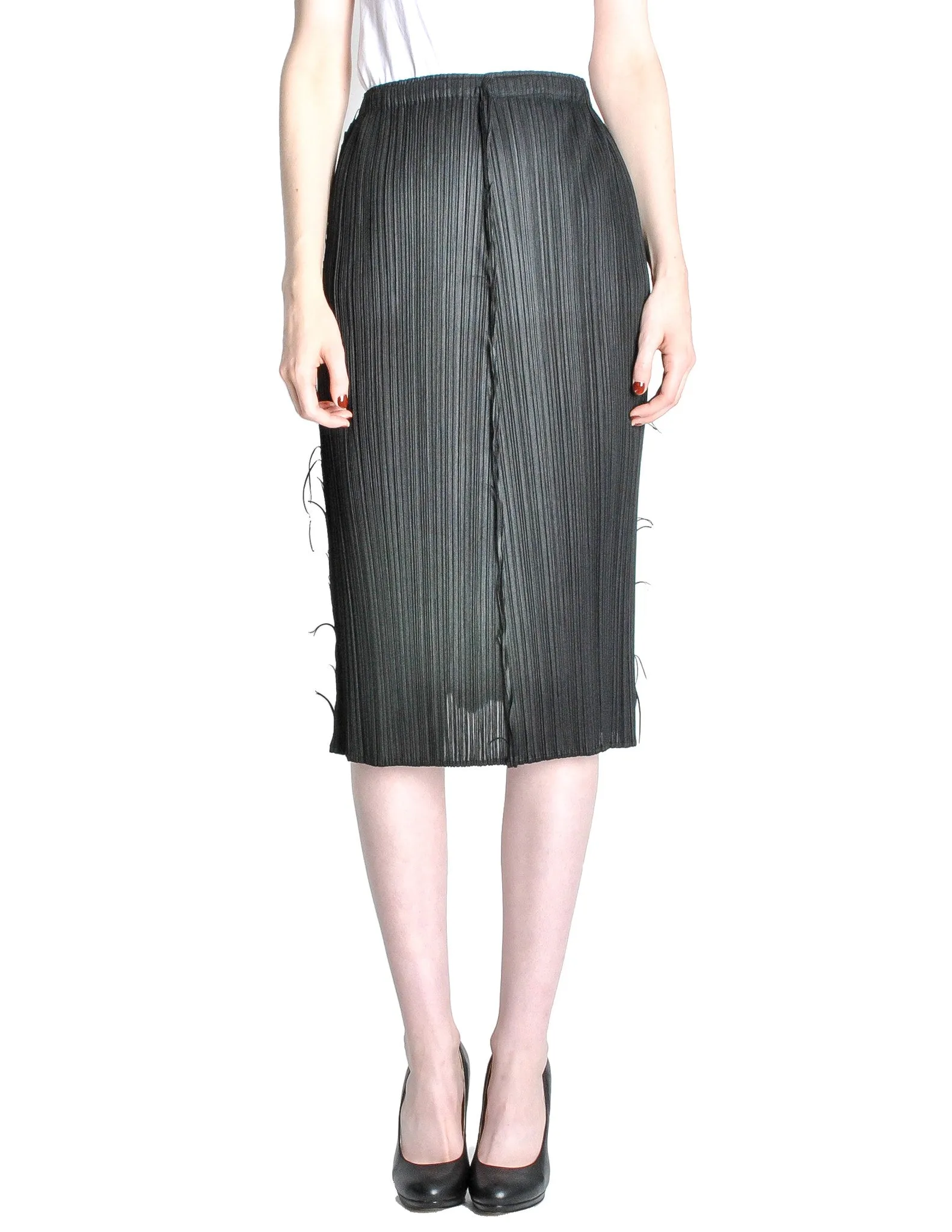 Issey Miyake Pleats Please Vintage Black Pleated Skirt