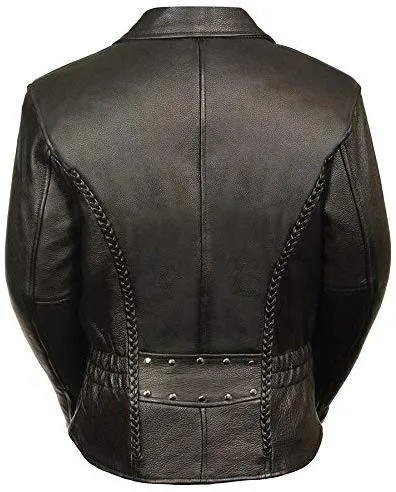 Ladies Jacket w/ Braid & Stud Back Detailing