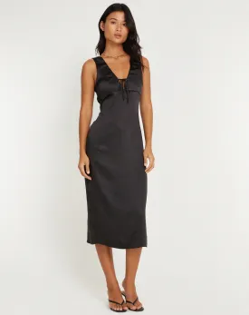 Lasanda Midi Dress in Black