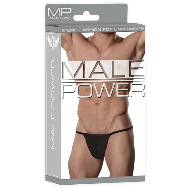 Male Power - Nylon Lycra Pouch Thong Underwear O/S (Black)