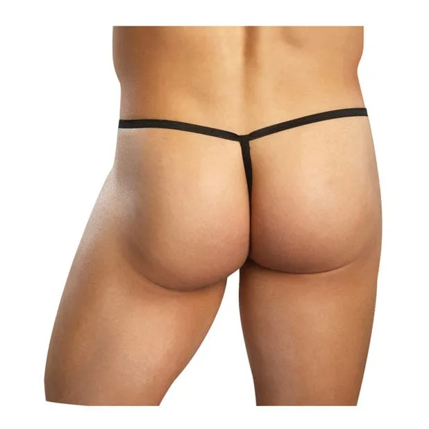 Male Power - Nylon Lycra Pouch Thong Underwear O/S (Black)