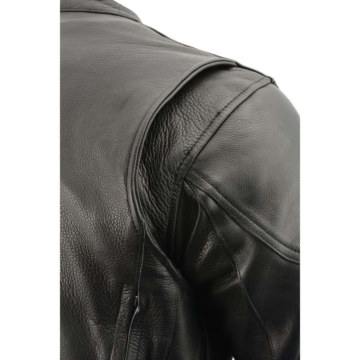 Milwaukee Leather SH1010 Men's 'Scooter' Black Vented Motorcycle