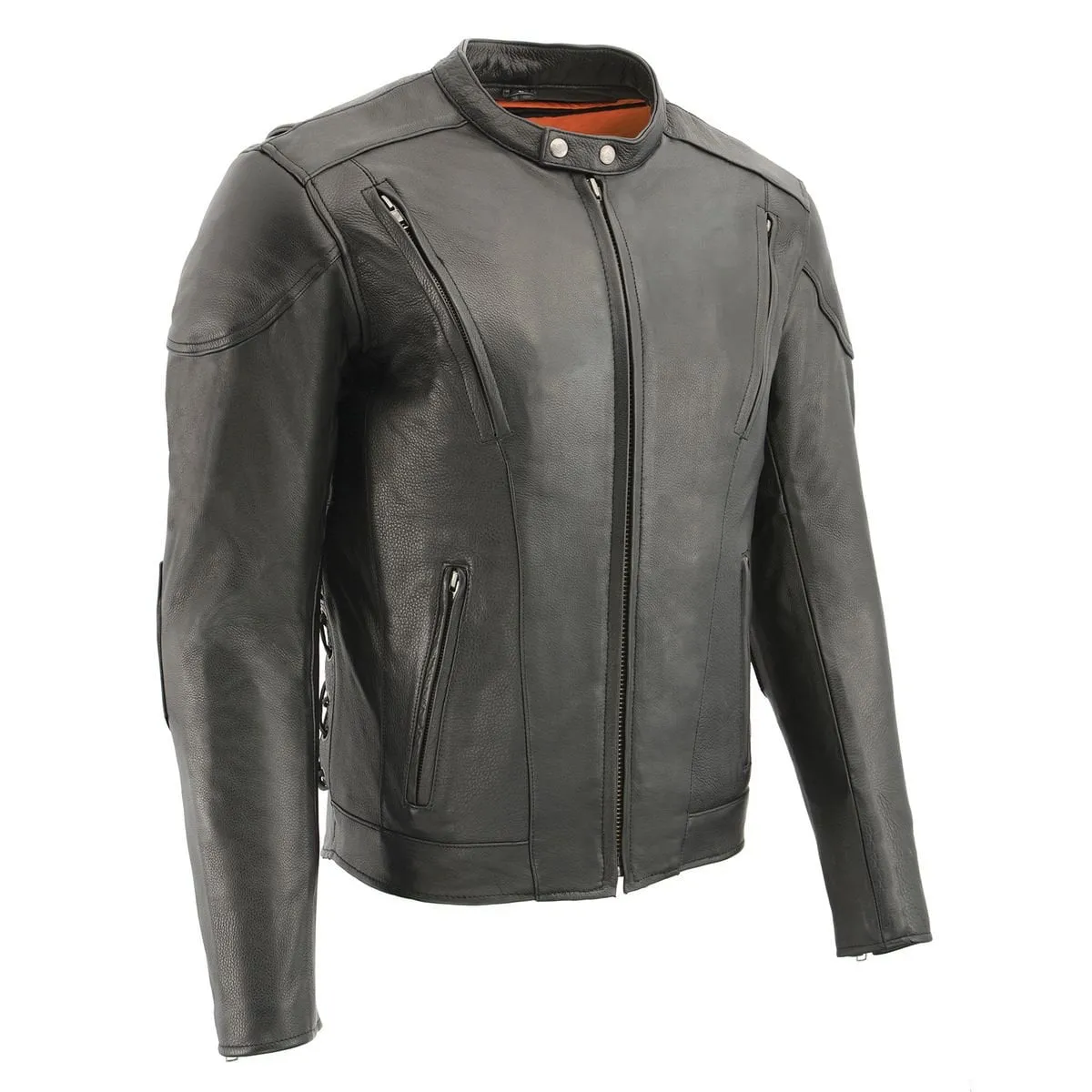 Milwaukee Leather SH1010 Men's 'Scooter' Black Vented Motorcycle