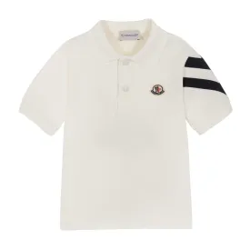 Moncler White Polo