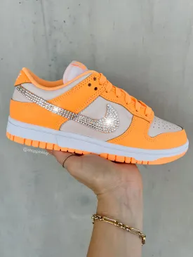 Neon Orange Swarovski Womens Nike Dunk Shoes