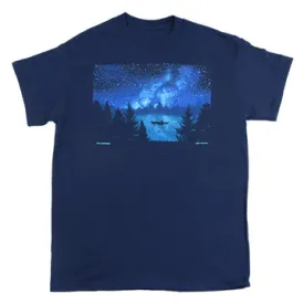 Night Kayaker - Adult Unisex  T-shirt - Navy