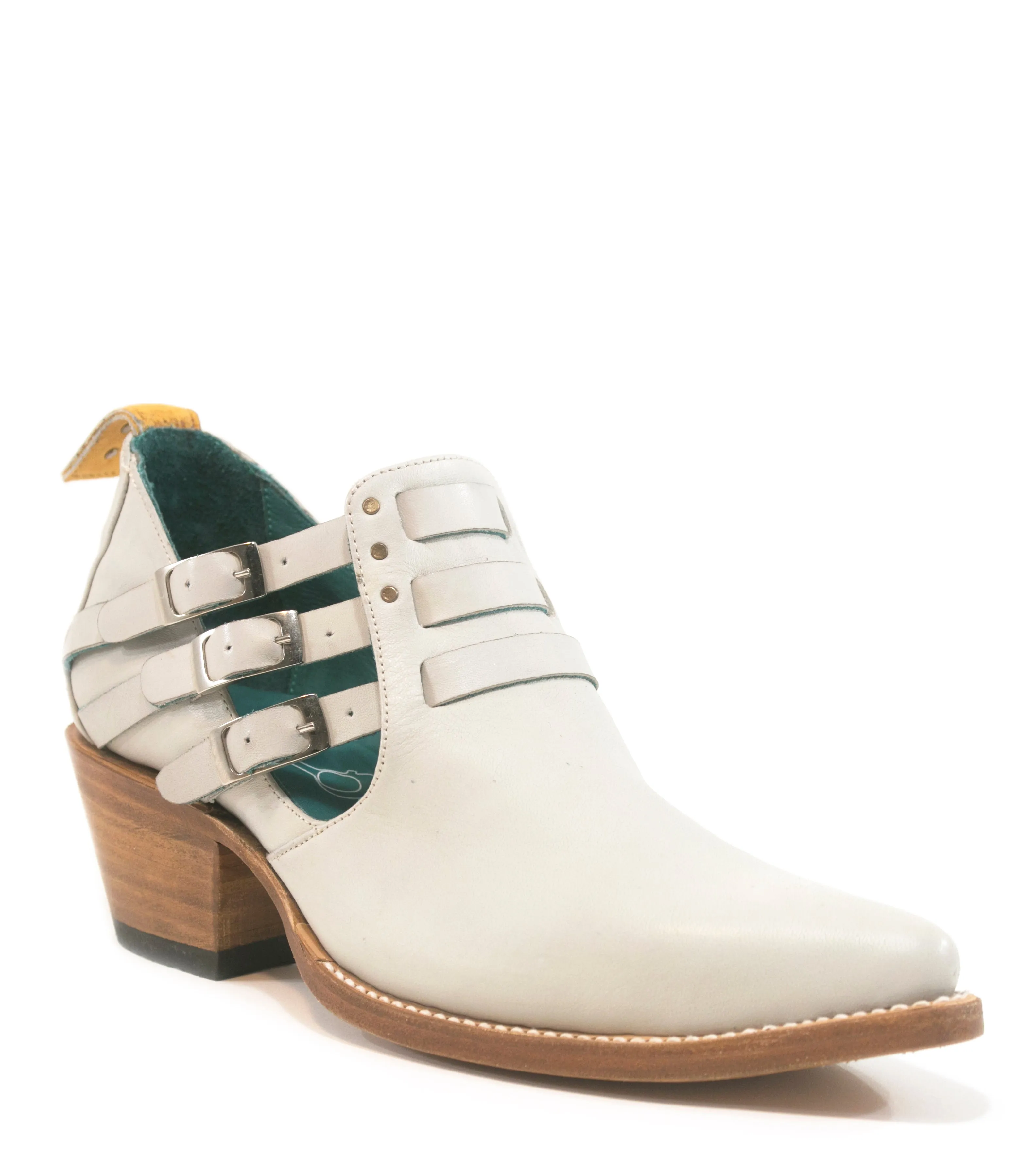 No.2023 SIDEWALK side buckle ankle boot Bone