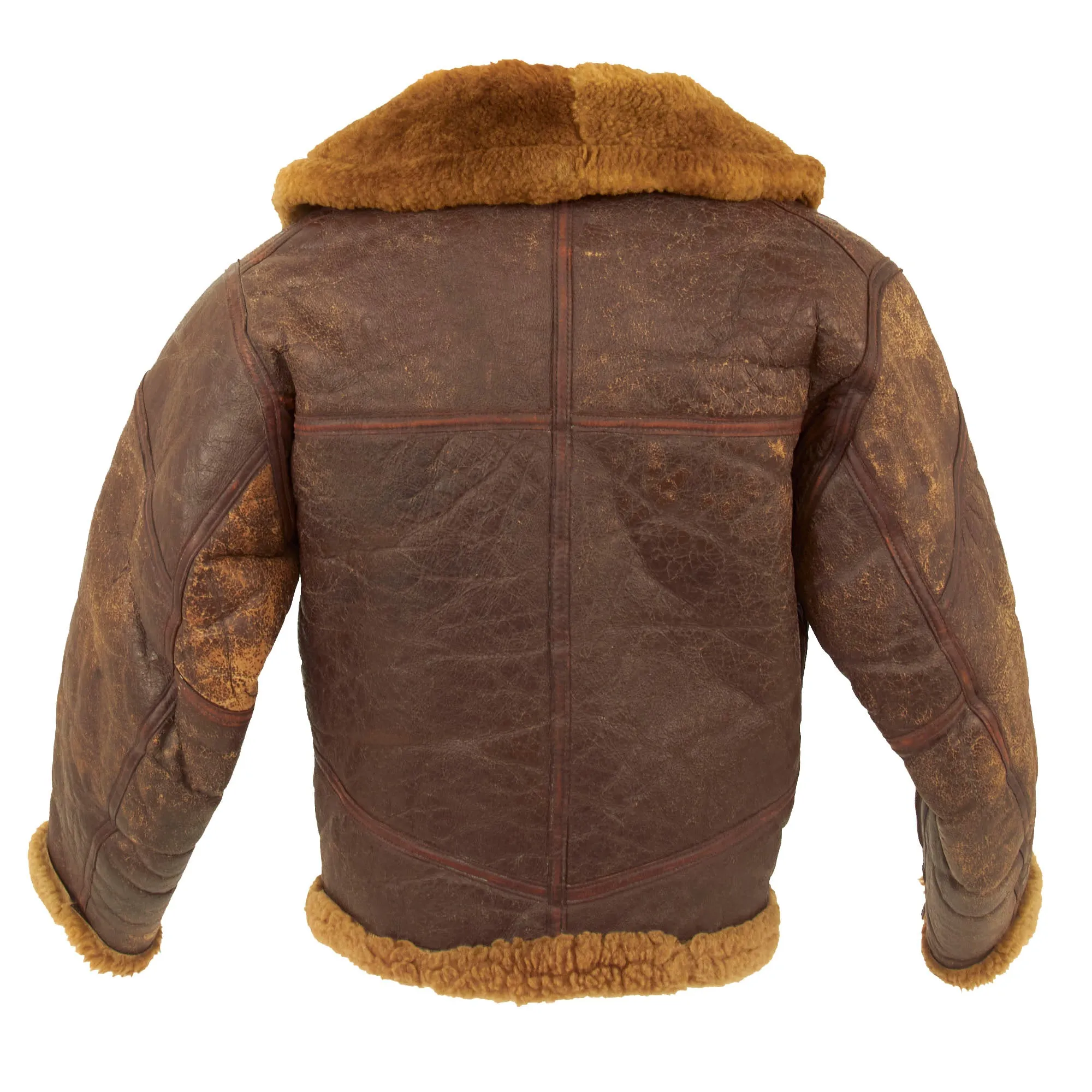 Original British WWII Irvin Sheepskin Flying Jacket With Air Ministry “AM” Marked Zippers