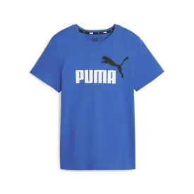 PUMA Essentials  Two-Tone Logo Junior Tee BLUE