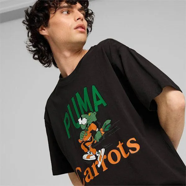 Puma Men's Carrots Graphic Tee Shirt - Black / Green / Orange