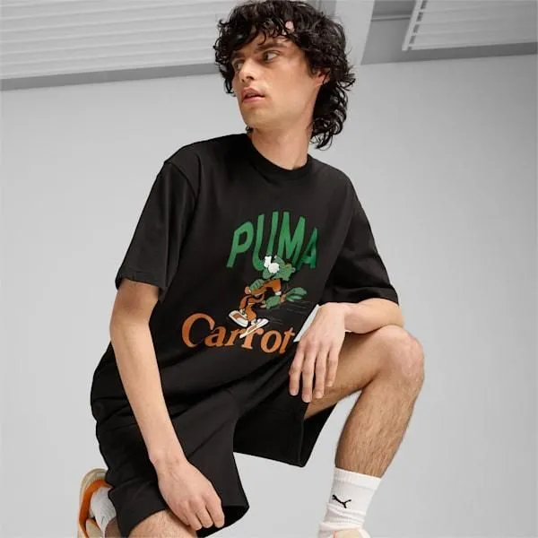 Puma Men's Carrots Graphic Tee Shirt - Black / Green / Orange