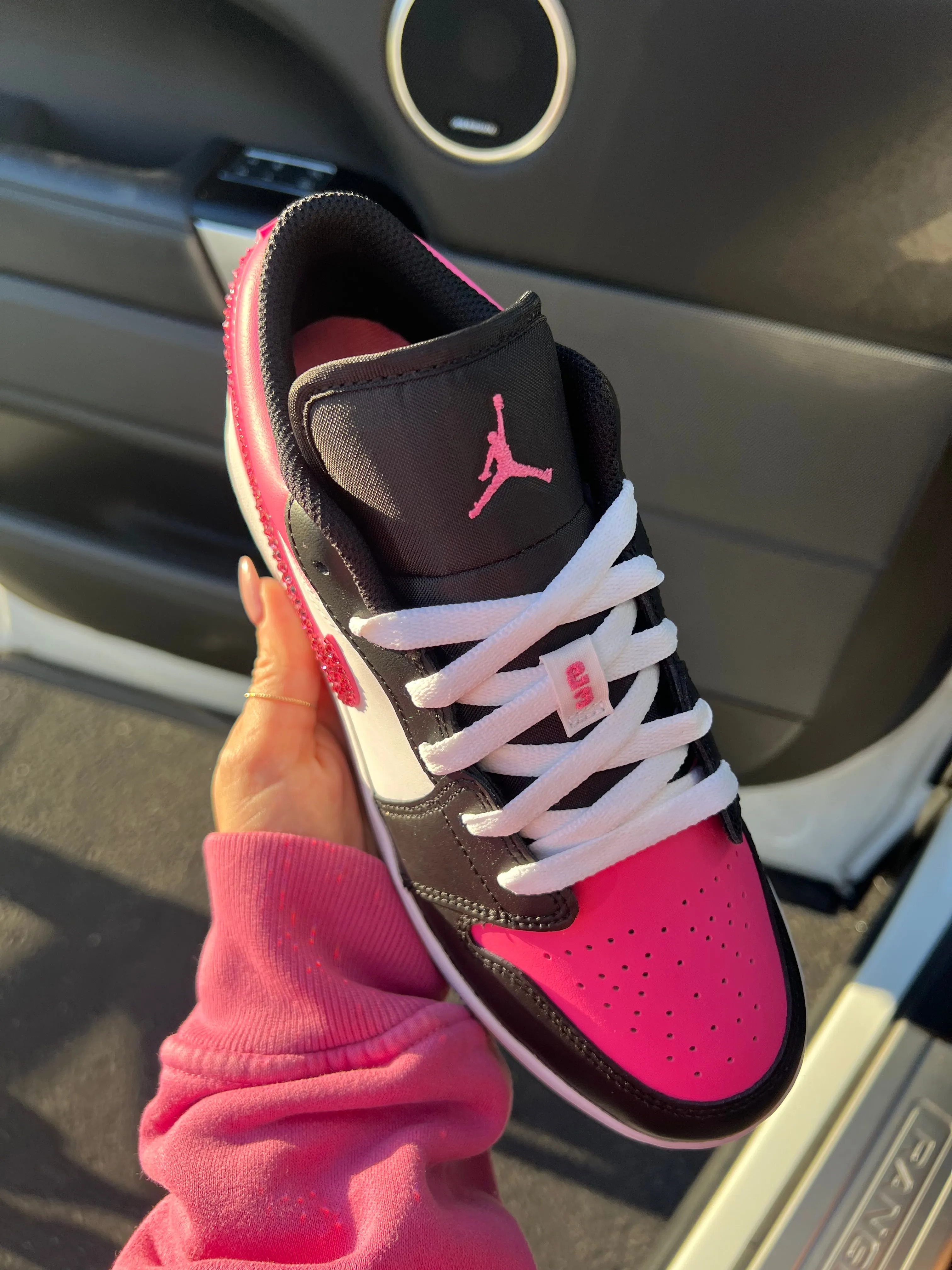 RARE Hot Pink Swarovski Women’s Air Jordan 1 Low Shoes